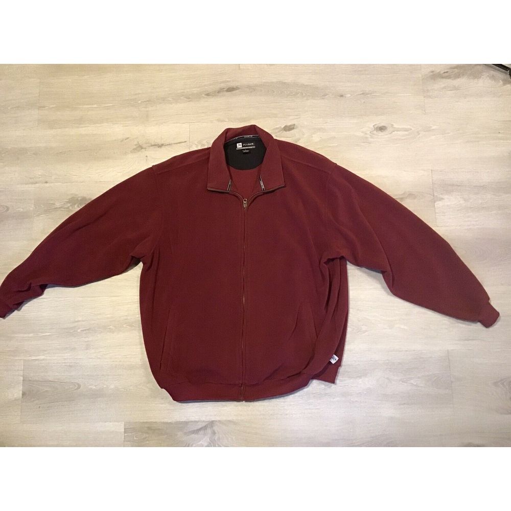 Jos. A. Bank Leadbetter‎ Golf Jacket  Maroon Fleece Full Zip Size Large